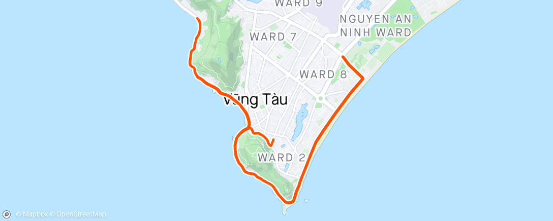 Map of the activity, Morning Run