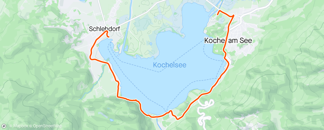 Map of the activity, Around Kochelsee Hike