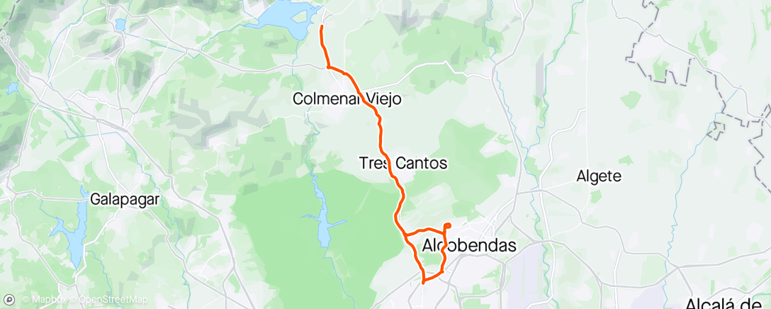 「Bicicleta al anochecer」活動的地圖