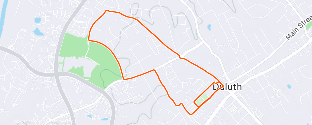 Map of the activity, Duluth Coffee Run