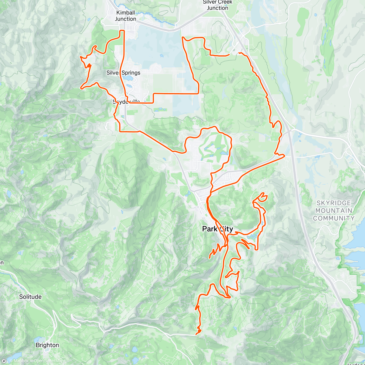 Map of the activity, Afternoon Ride