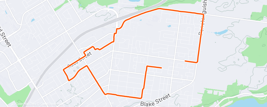 Map of the activity, Morning Run