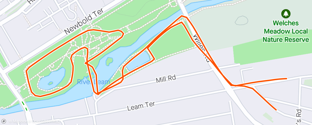 Map of the activity, Run