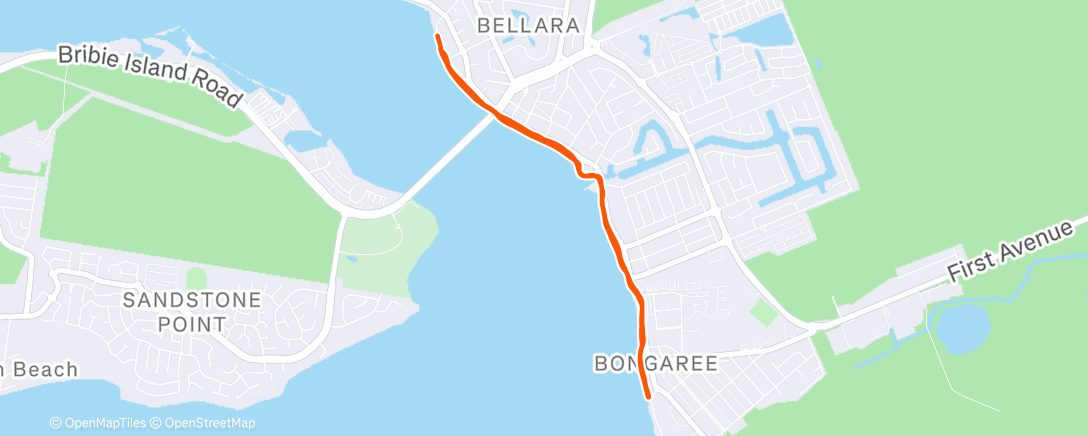 Map of the activity, Morning Run