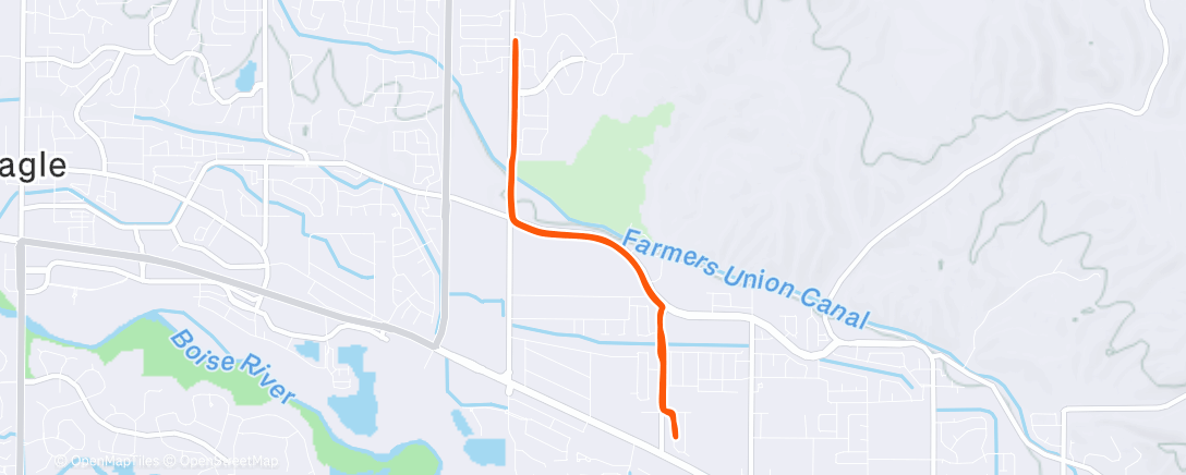 Map of the activity, Hill Road + Horseshoe Bend