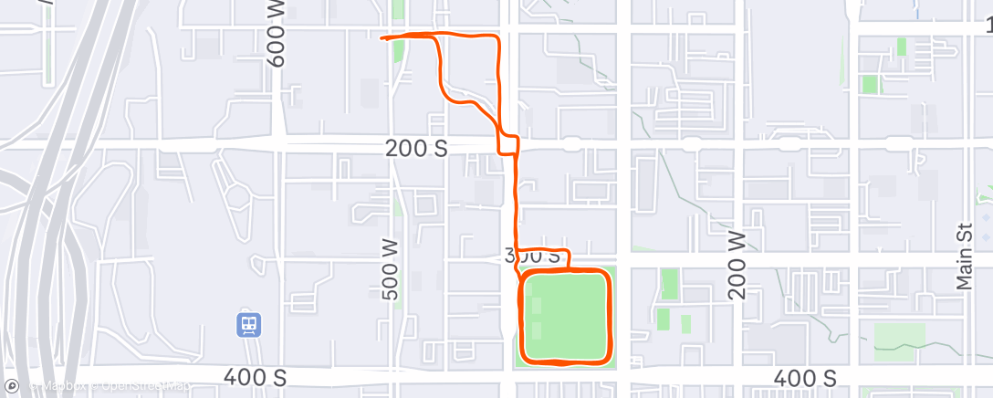Map of the activity, Afternoon Run