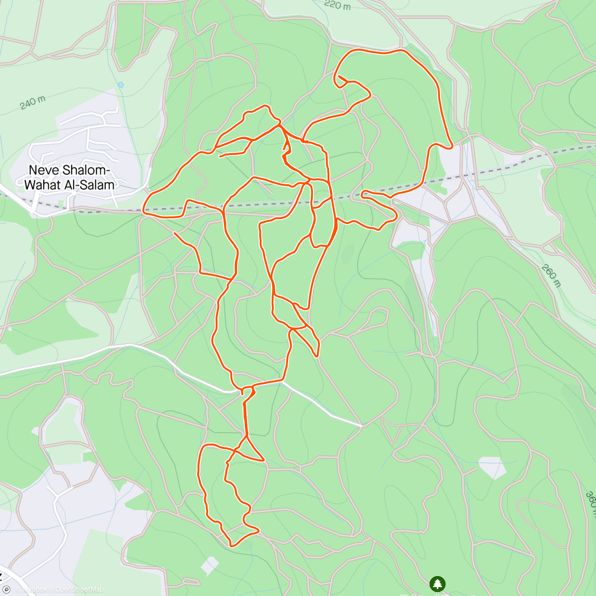 Map of the activity, נווה שלום עם תומר