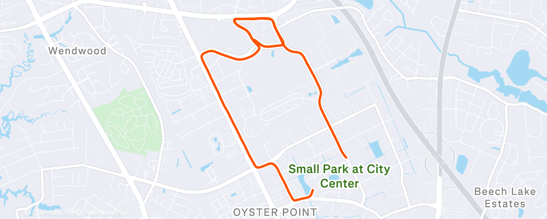 Map of the activity, Lunch Run