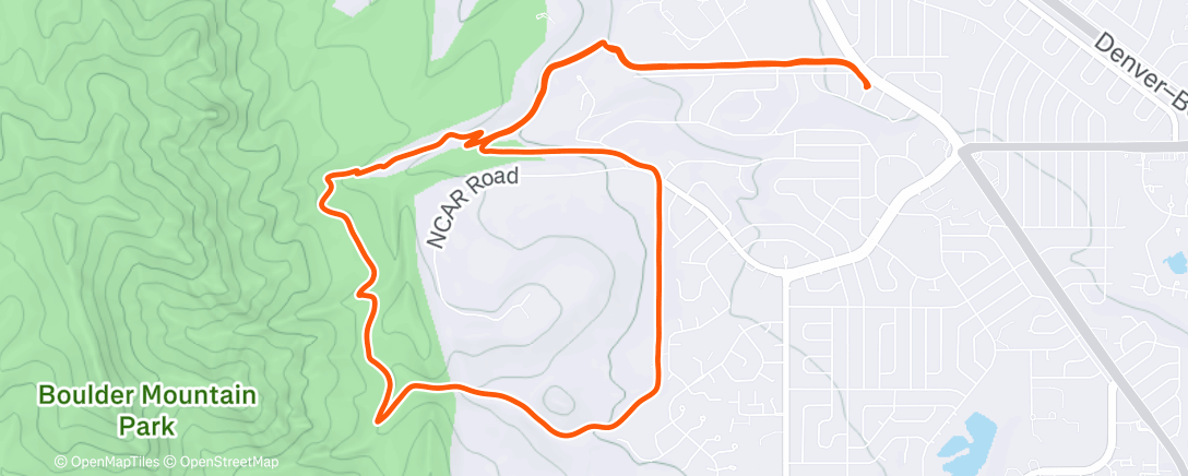 Map of the activity, Afternoon Run