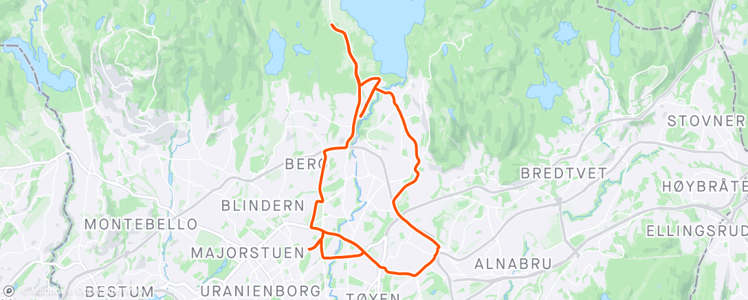 Mapa da atividade, Evening Ride