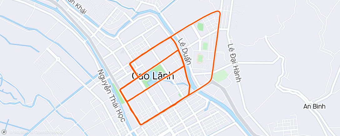 Map of the activity, Morning Run