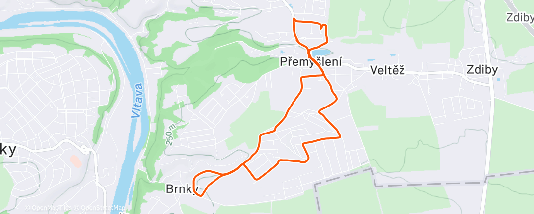 Map of the activity, Afternoon Walk