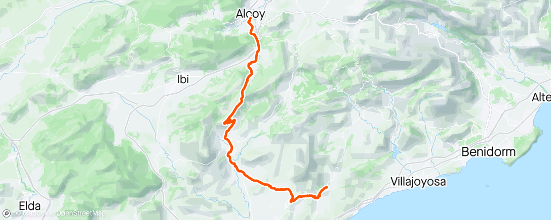Map of the activity, Alcoi-Aigius