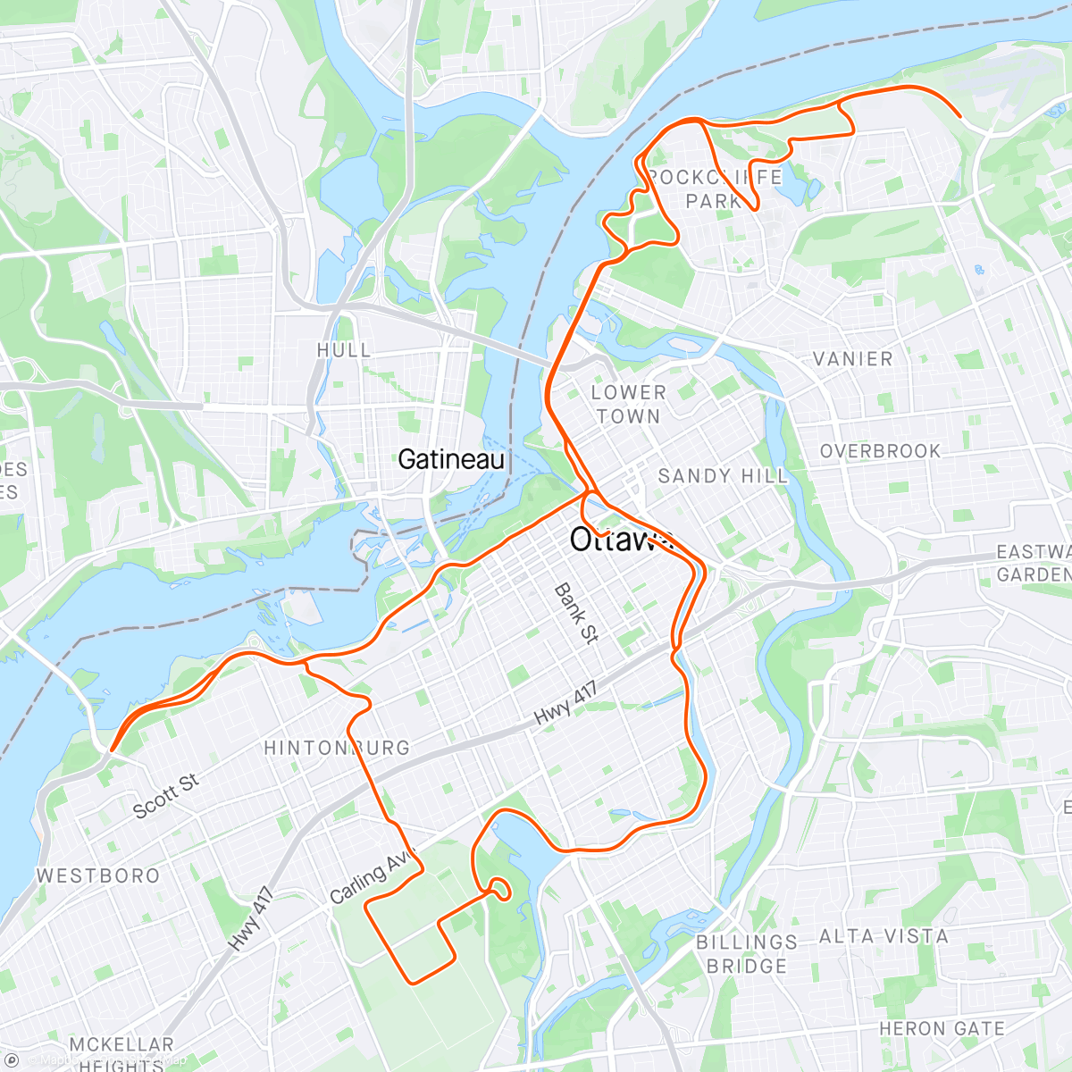 Map of the activity, Ottawa Marathon - First Marathon 🇨🇦
