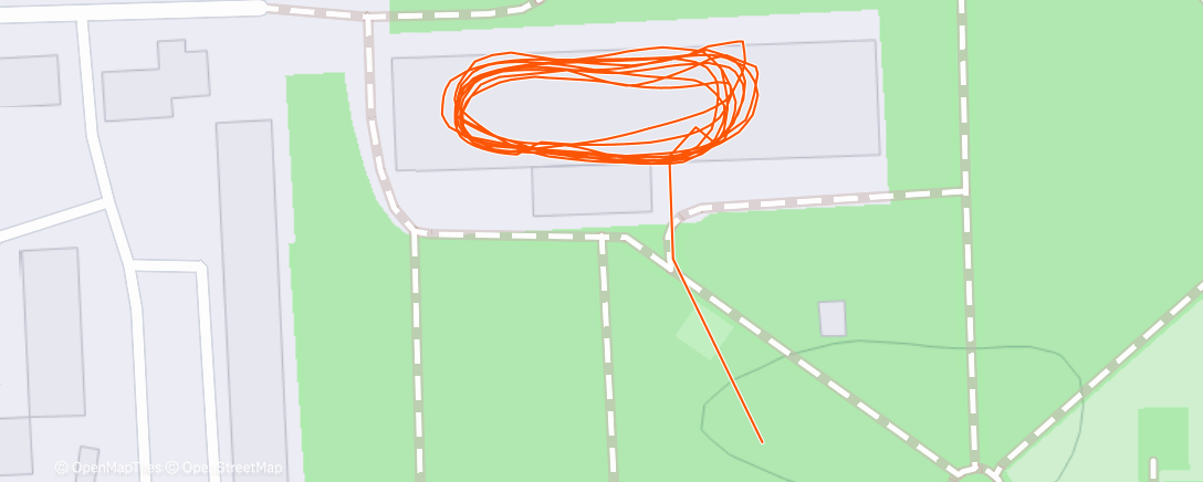 Map of the activity, Evening Run