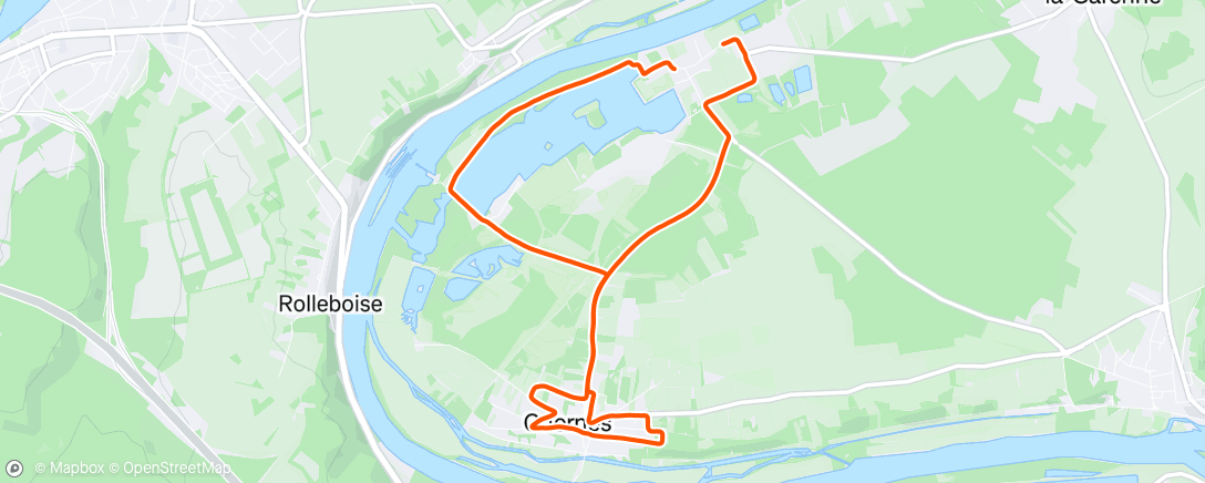 Map of the activity, Morning Run