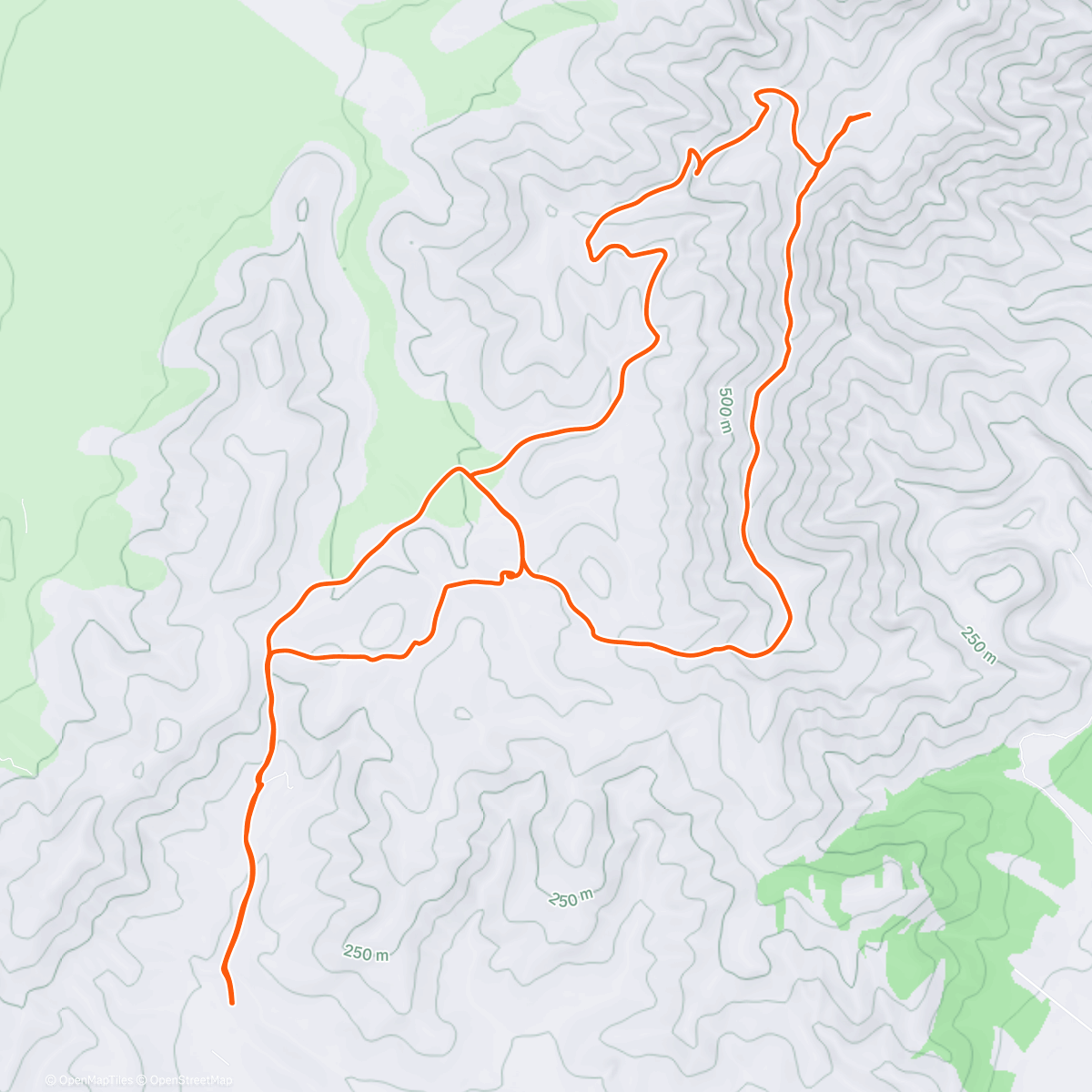Map of the activity, Pujada al Mola Cima