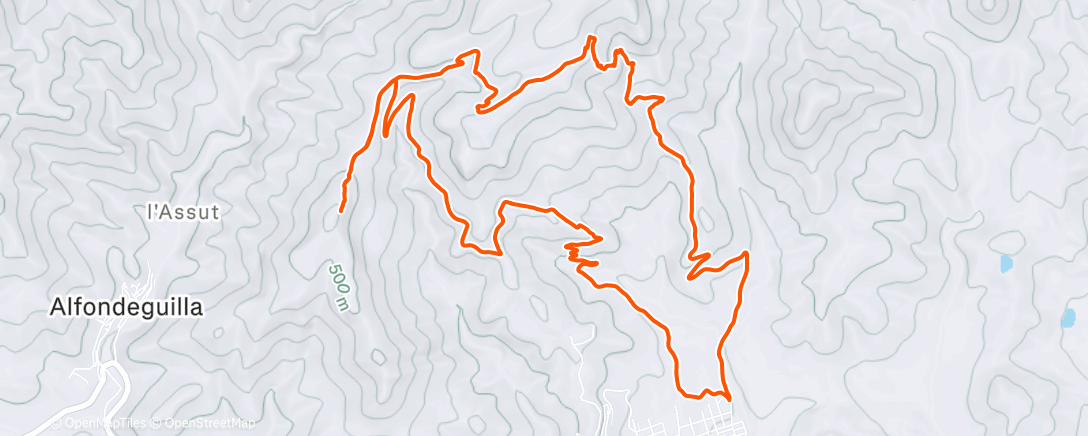 Карта физической активности (Carrera de montaña matutina)