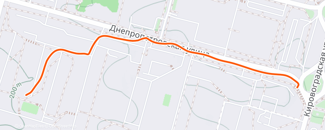 Map of the activity, Утренняя прогулка