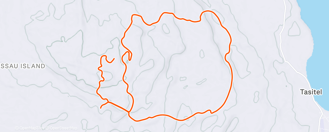 Map of the activity, TrainingPeaks Virtual - Island Coasts Reverse