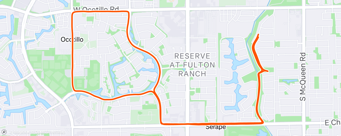 Map of the activity, Morning Run