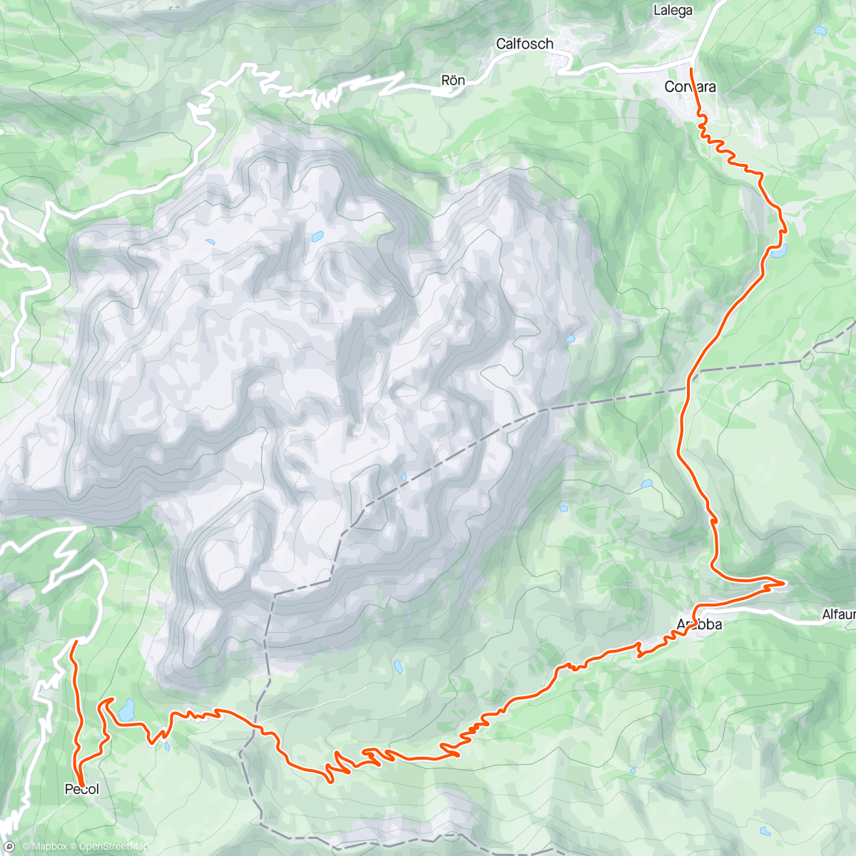 Map of the activity, ROUVY - Corvara to Passo Pordoi | Sella Ronda | Italy
