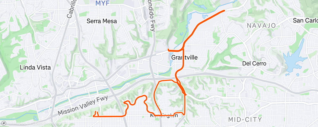 Map of the activity, Afternoon Ride