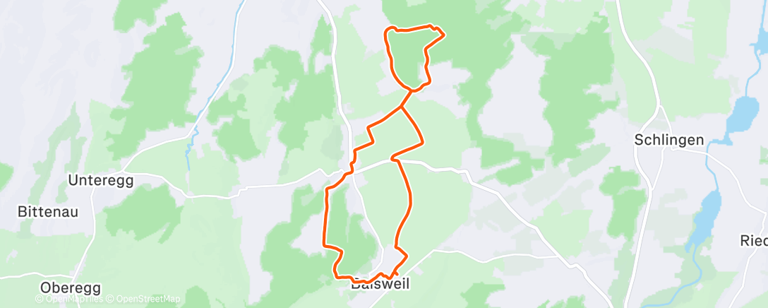 Map of the activity, Lauf am Morgen