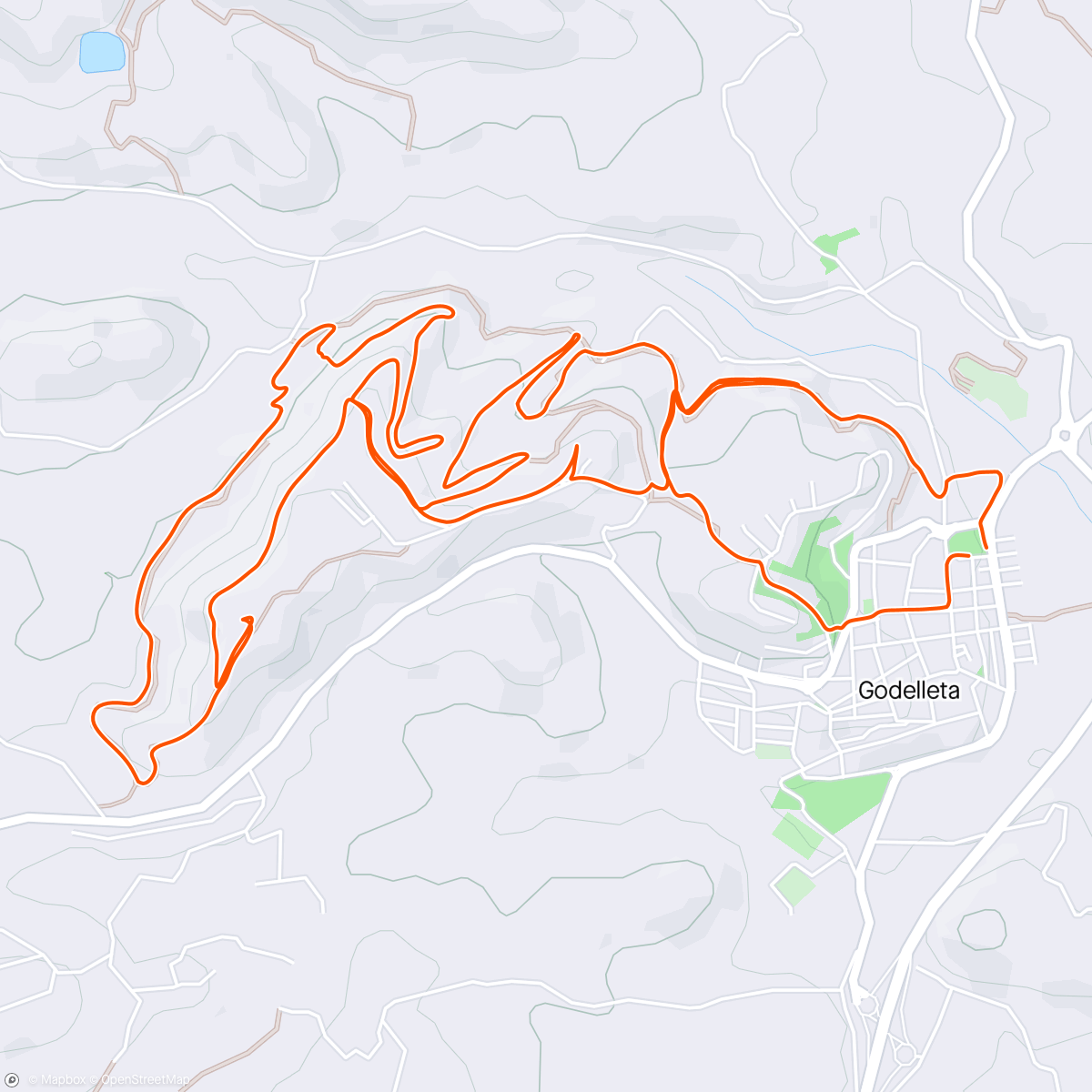 Map of the activity, Trail corredero Godelleta