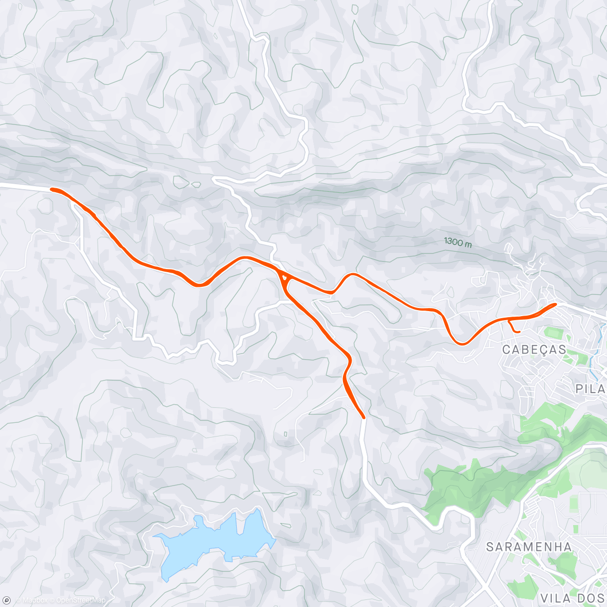 Map of the activity, Speed trevo de Ouro Preto x Sesc