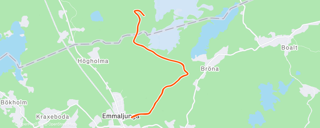 Map of the activity, Morning Run