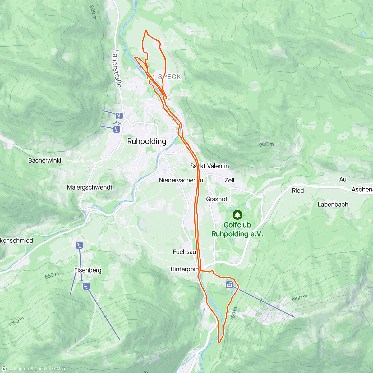 Map of the activity, FlatRun