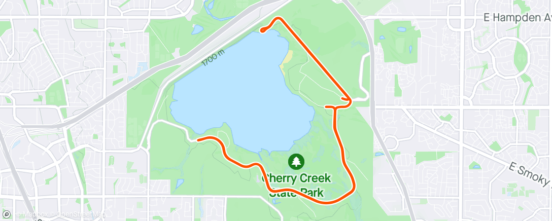 Map of the activity, Cherry Creek TT #2 week 5