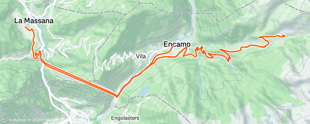 Map of the activity, Lunch Ride