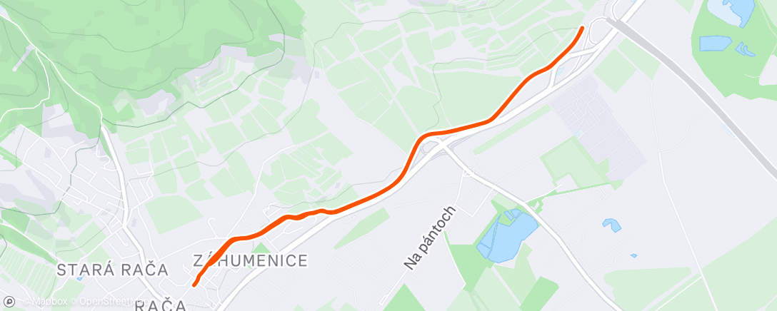 Map of the activity, Afternoon Run