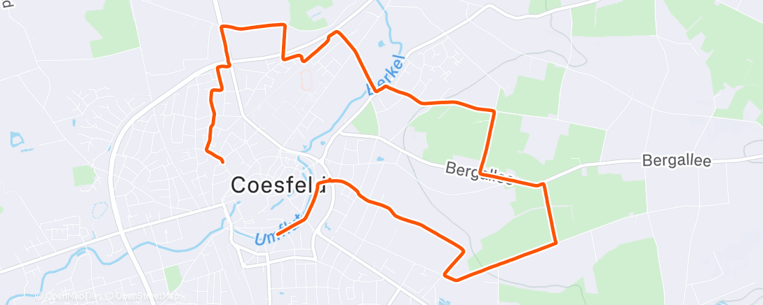 Map of the activity, Coesfelder Berg