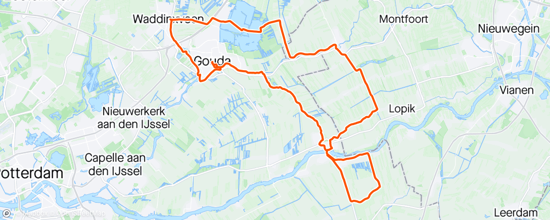 Карта физической активности (Met IC-Bike Team op pad)