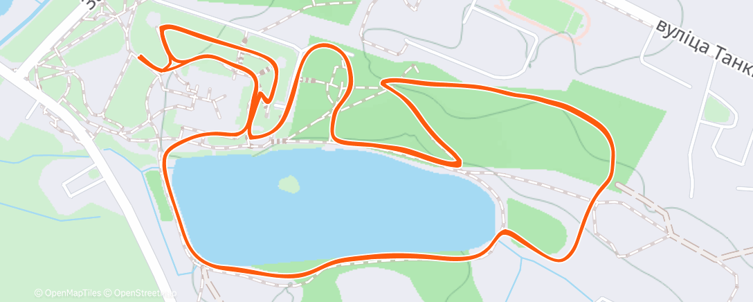 Map of the activity, Дневной забег