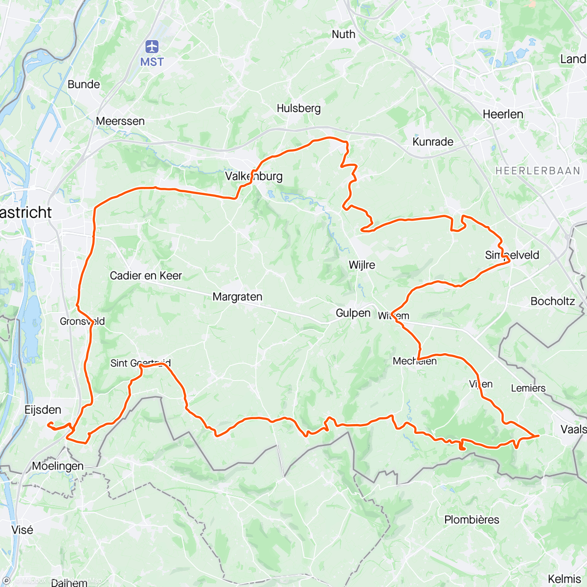 Map of the activity, Mergellandroute met Lex en Michael