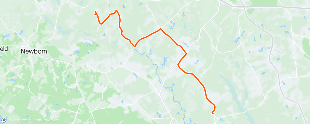 Map of the activity, BRAG ride across GA Spring tune up!