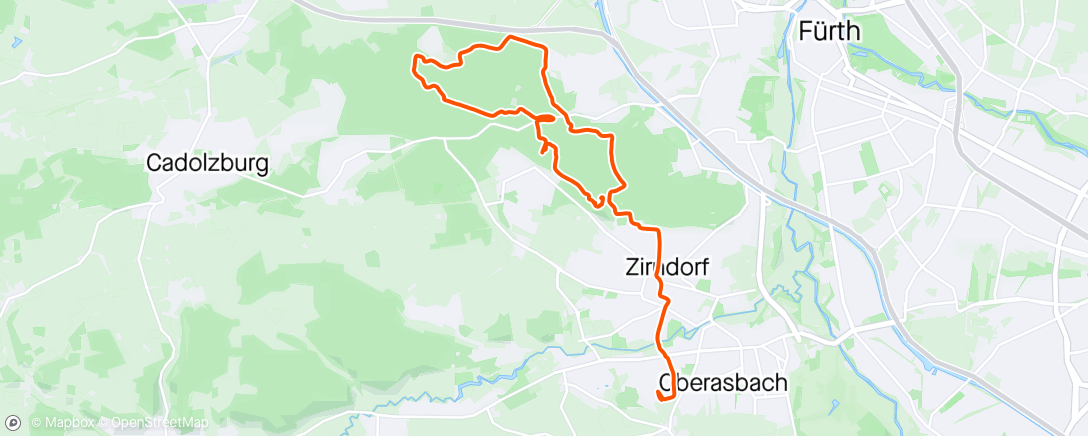 Map of the activity, E-Mountainbike-Fahrt am Morgen