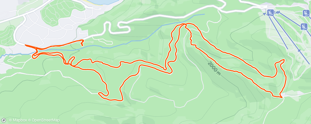 Map of the activity, Lunch Mountain Bike Ride