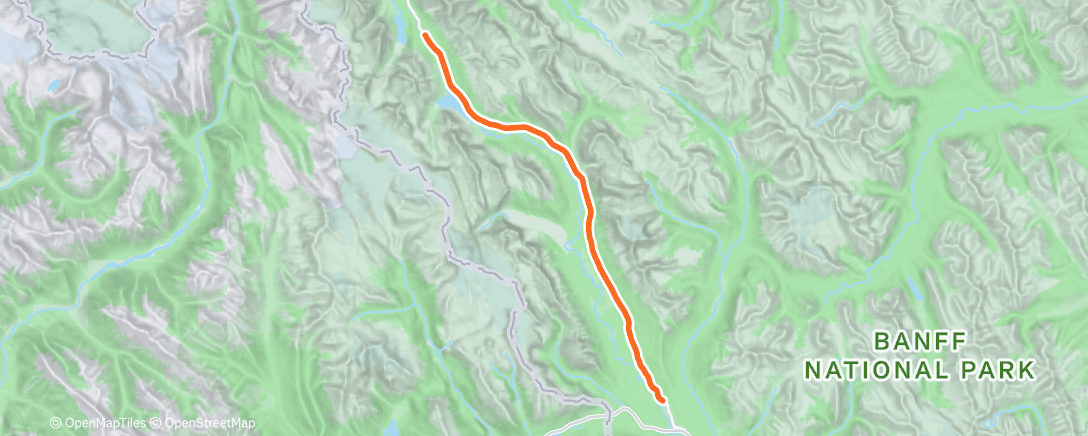 Map of the activity, Tacx: Stage 1 – Saskatchewan River