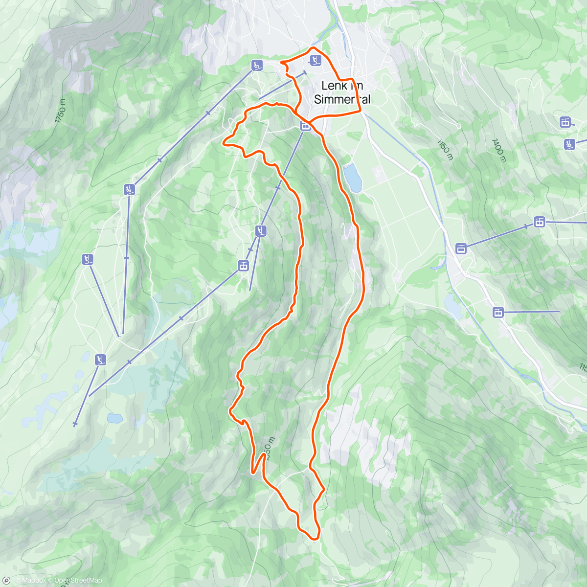 Mapa de la actividad, Lenk - Vogelsegg