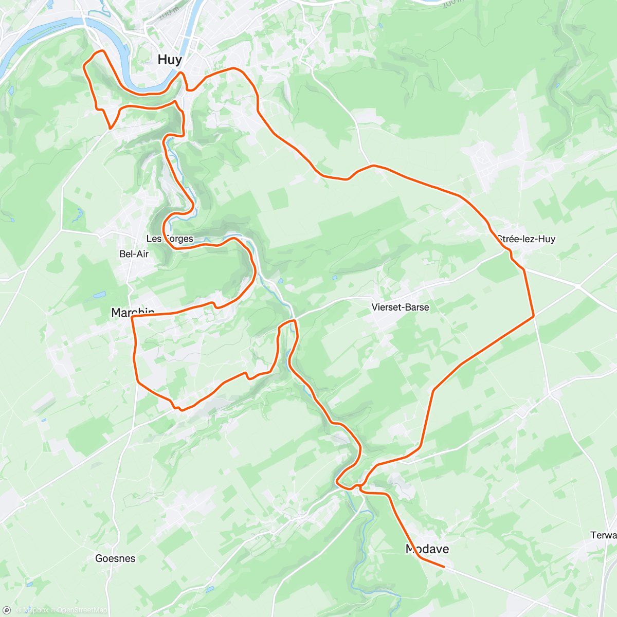 Map of the activity, ROUVY - Modave | Belgium