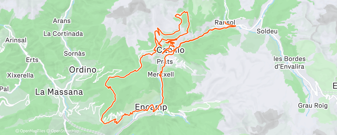 Map of the activity, Morning Mountain Bike Ride