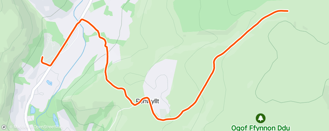 Kaart van de activiteit “Brecons hike and wild camping, Day 3 
Nice short easy downhill day.”