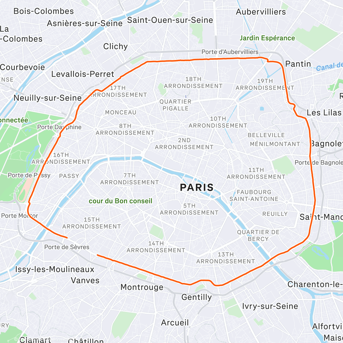 Map of the activity, CAP - La classique de fin d’année : Tour de Paris avec Guillaume 2️⃣0️⃣2️⃣5️⃣🥂