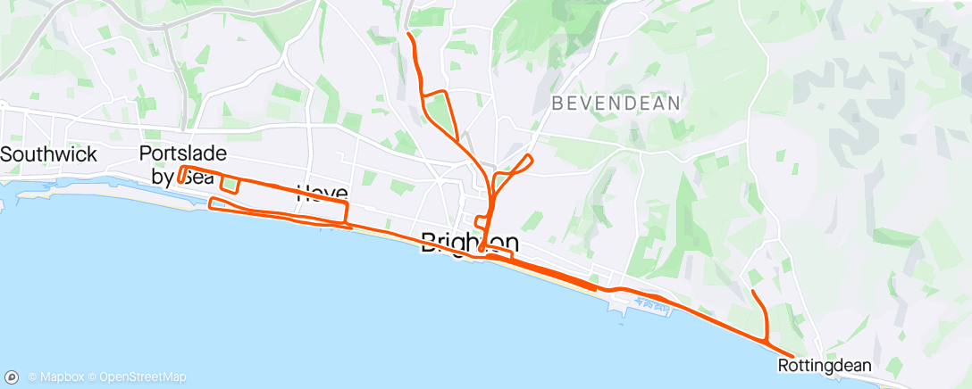 Karte der Aktivität „Brighton Marathon”