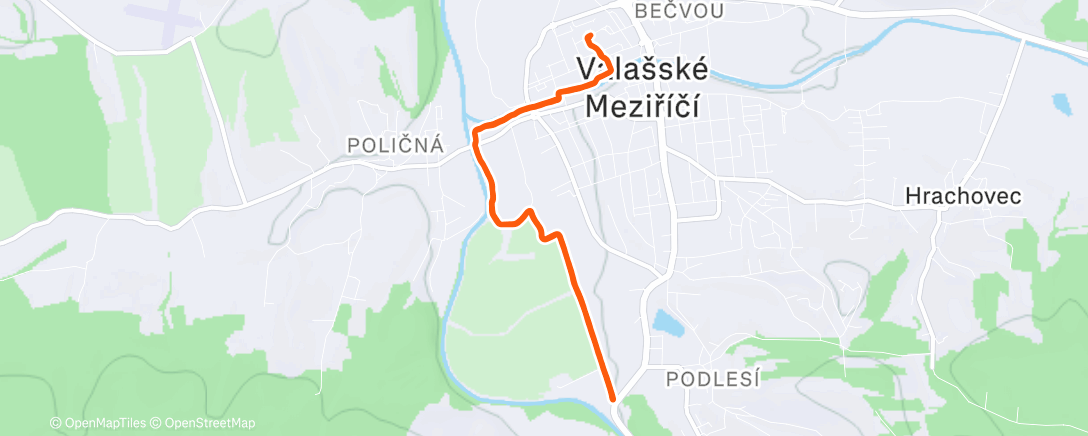 Map of the activity, Lunch Run